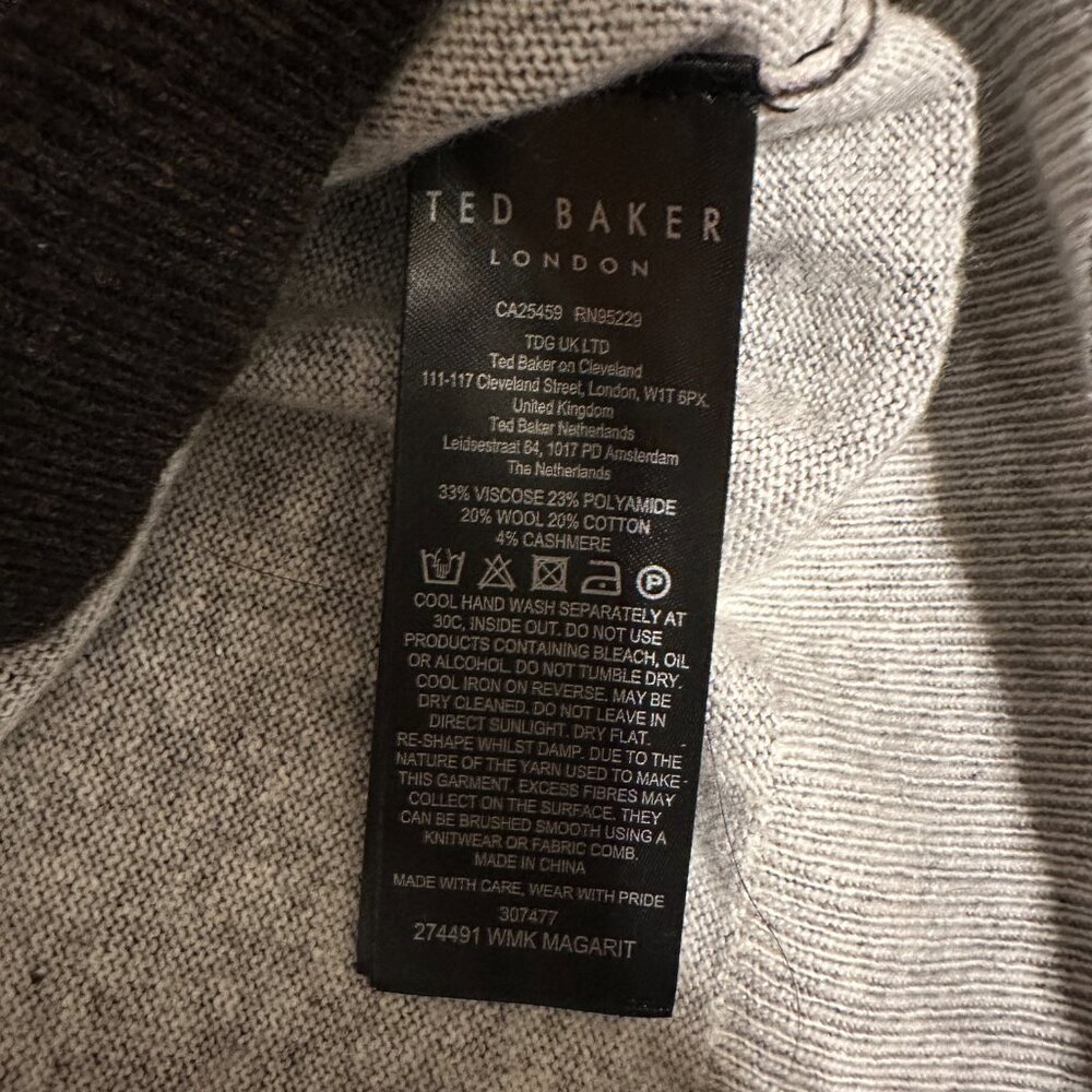 Ted Baker Pleated Long Sleeve Printed Sweater New Without Tags - Picture 8 of 9